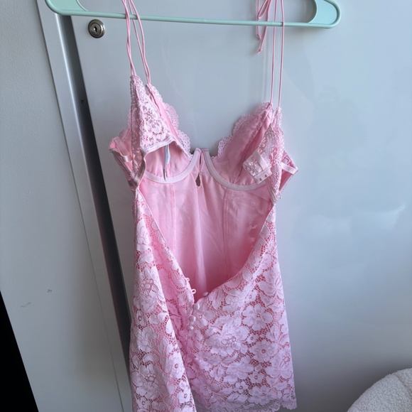 For Love And Lemons pink lace mini dress - Picture 4 of 4